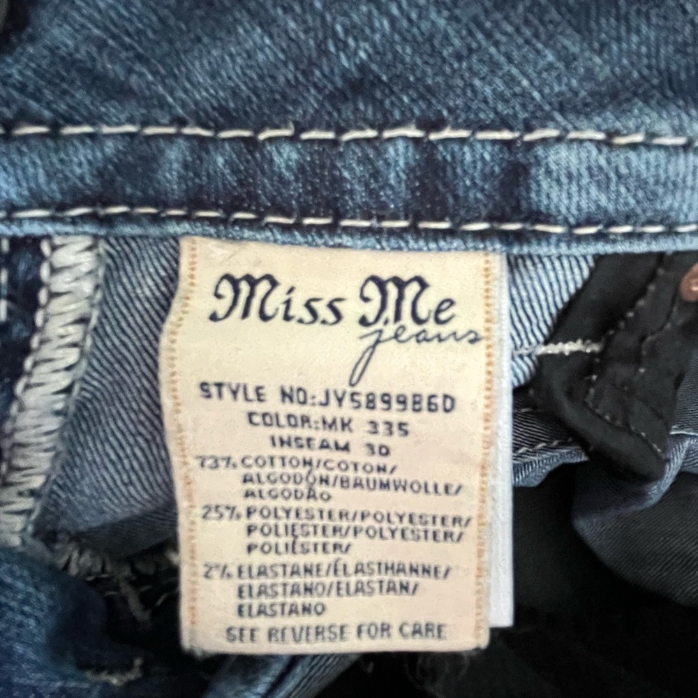 Miss Me Boot Cut Jeans with Embellished Cross Design - Picture 6 of 8